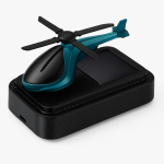 Solar-Powered Helicopter Car Dashboard Ornament & Air Freshener